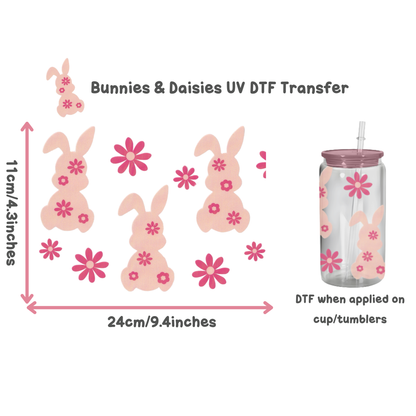 Bunnies & Daisies UV DTF Transfer