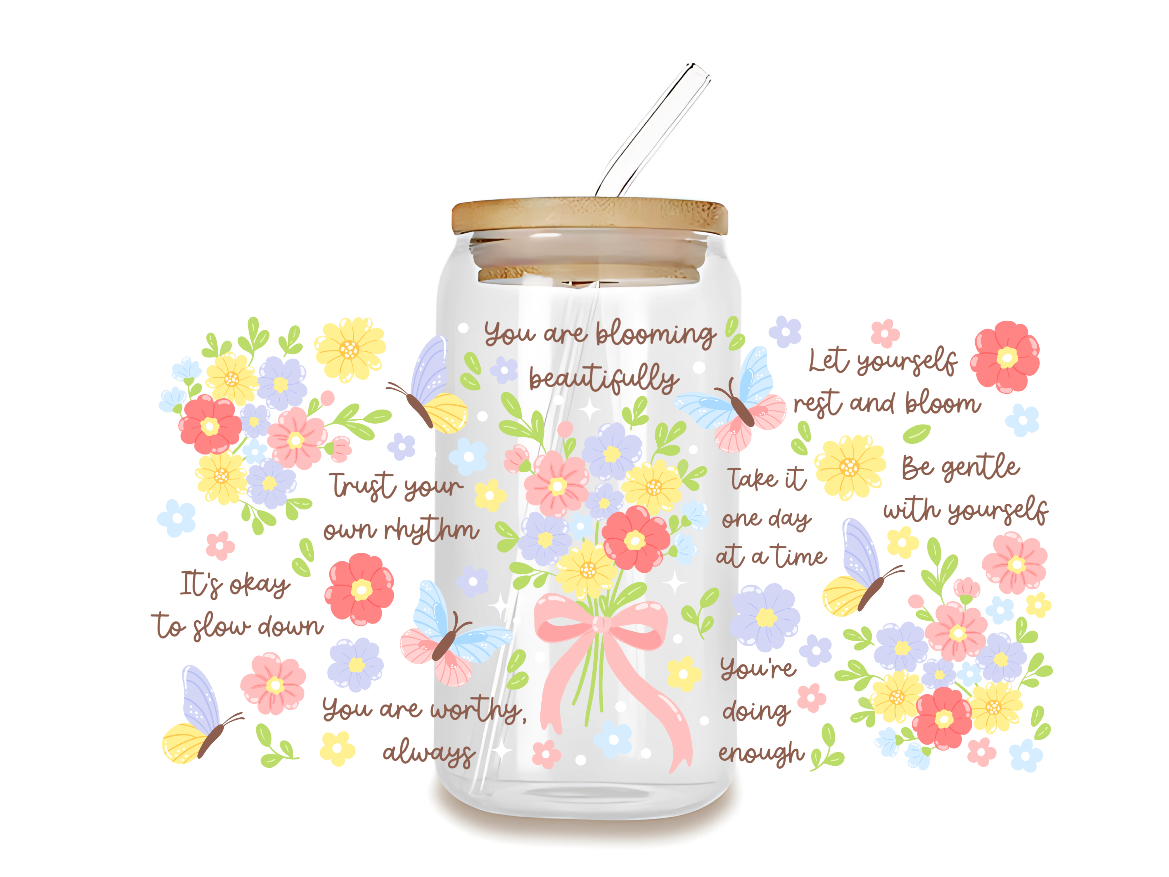 Affirmation Garden Glass Tumbler