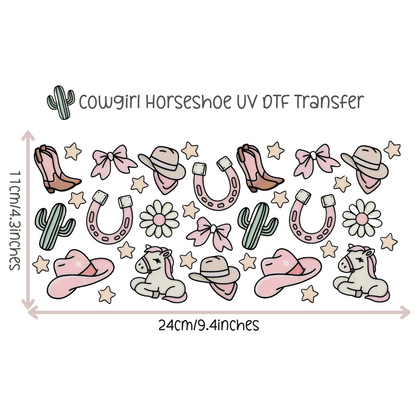 Cowgirl Horseshoe UV DTF Transfer