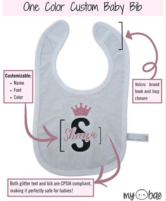 One Color Custom Baby Bib