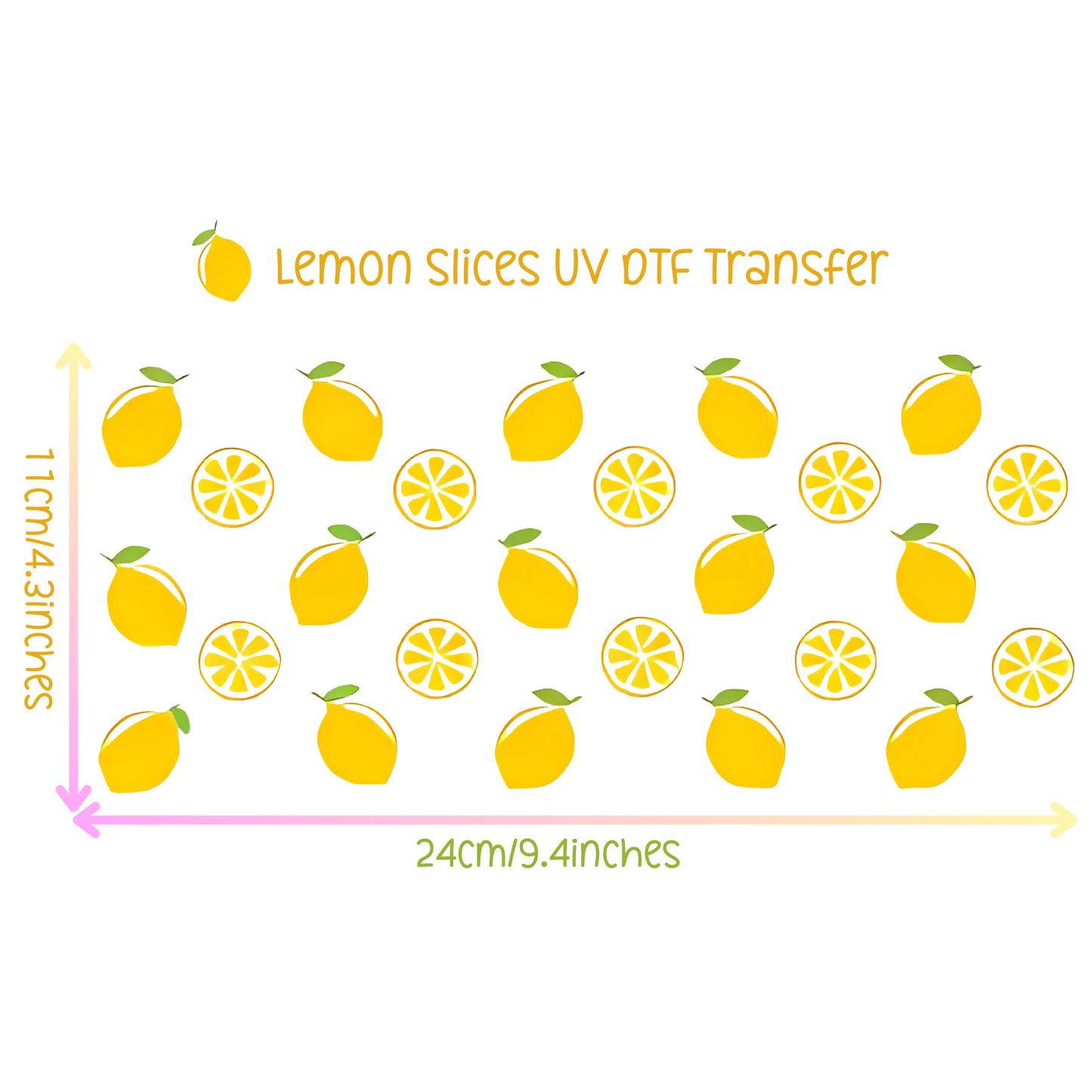 Lemon Slices UV DTF Transfer