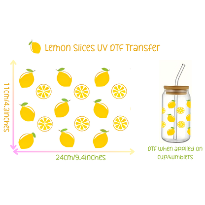 Lemon Slices UV DTF Transfer