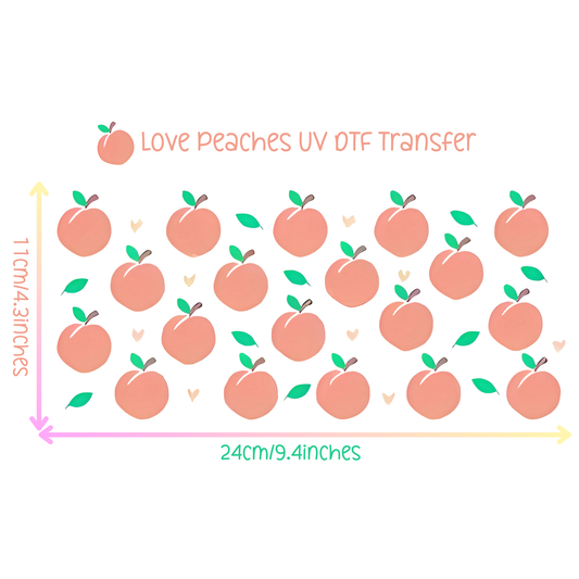 Love Peaches UV DTF Transfer