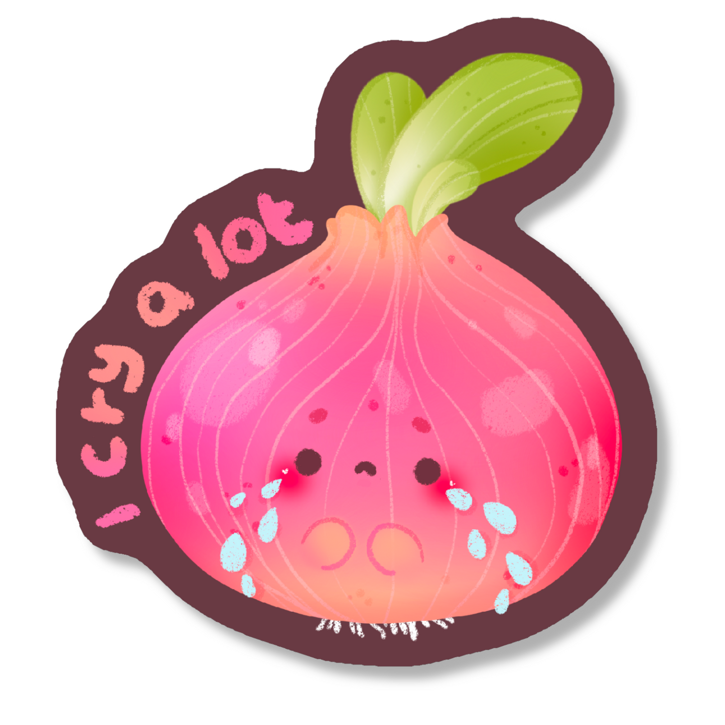 Onion - I Cry A Lot Sticker Decal | Glossy Finish